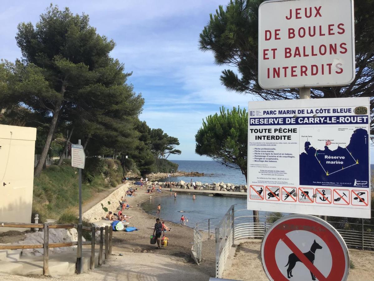 Studio Plage Du Cap Rousset Carry-le-Rouet Exteriör bild